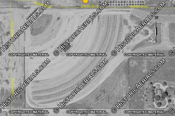 Starlite Drive-In Theatre - 1955 Aerial